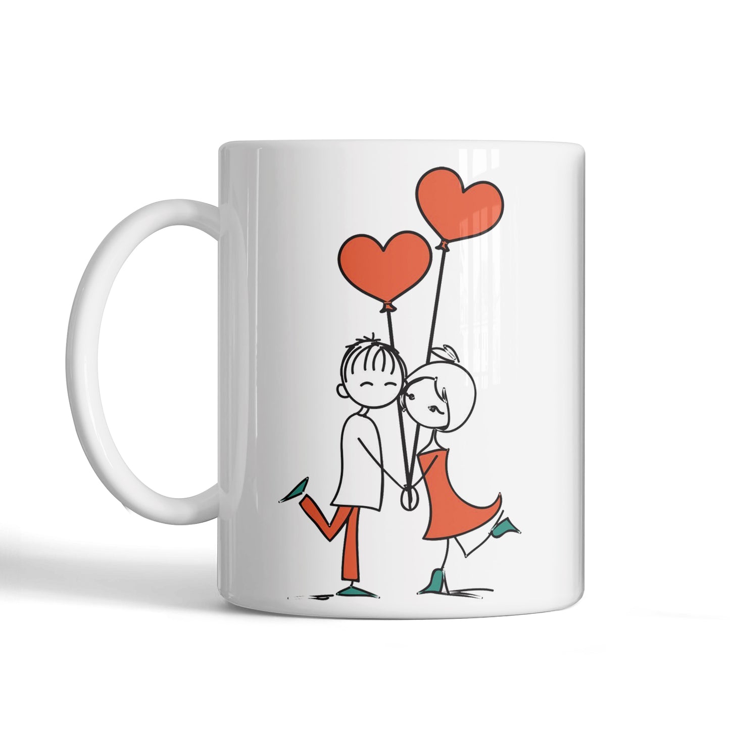 Balon Tutan Çift Sevgili Kupası