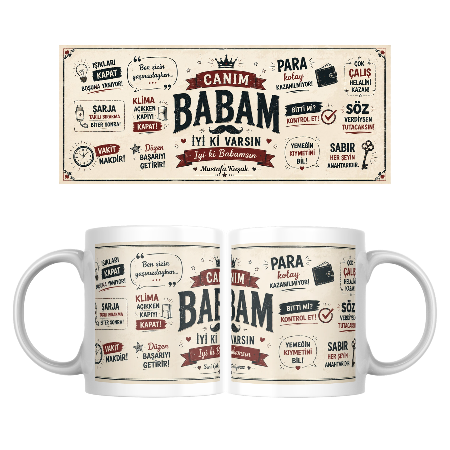 Canım Babam Kupa Bardak