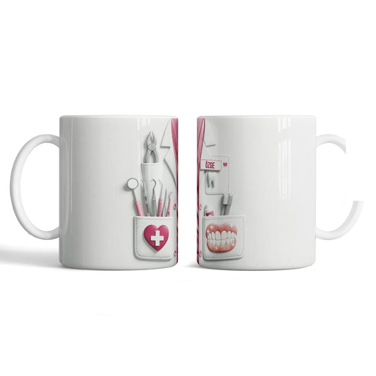 Kadın Dişçi Tasarımlı Kupa Bardak