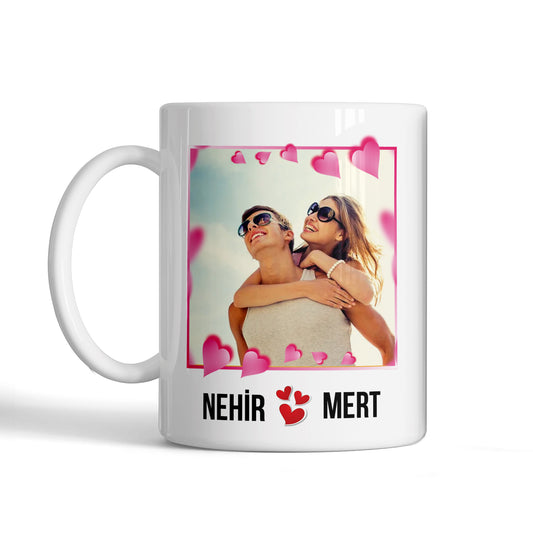 Kişiye Özel Fotoğraflı İsimli Kupa