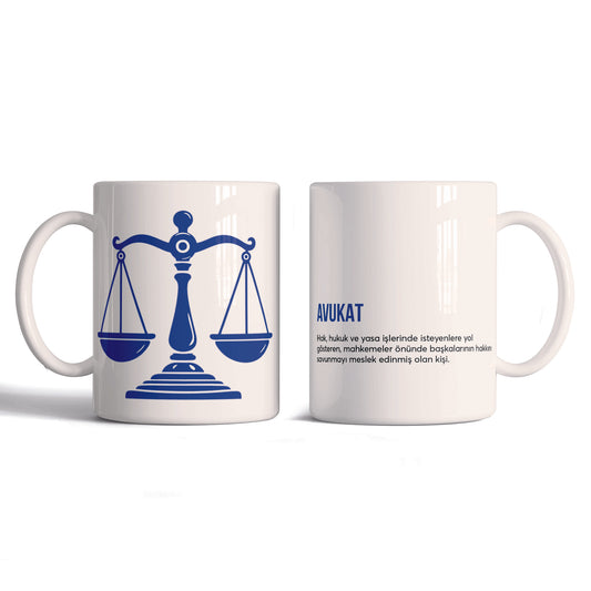 Avukat Tasarımlı Kupa Bardak