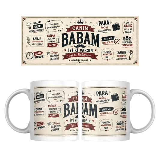 Canım Babam Kupa Bardak